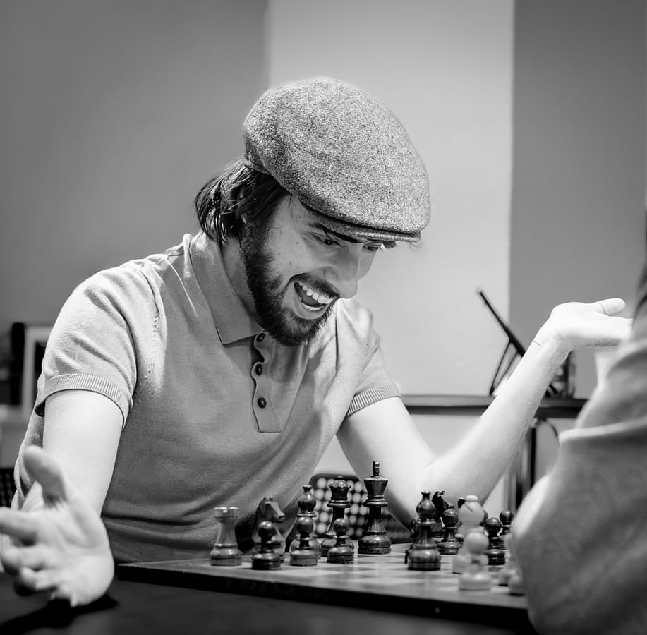 David Uclés, el ajedrez como terapia David Ucles 5 David Uclés, como un niño que descubre la magia del ajedrez. Foto: FMB / Damas y Reyes